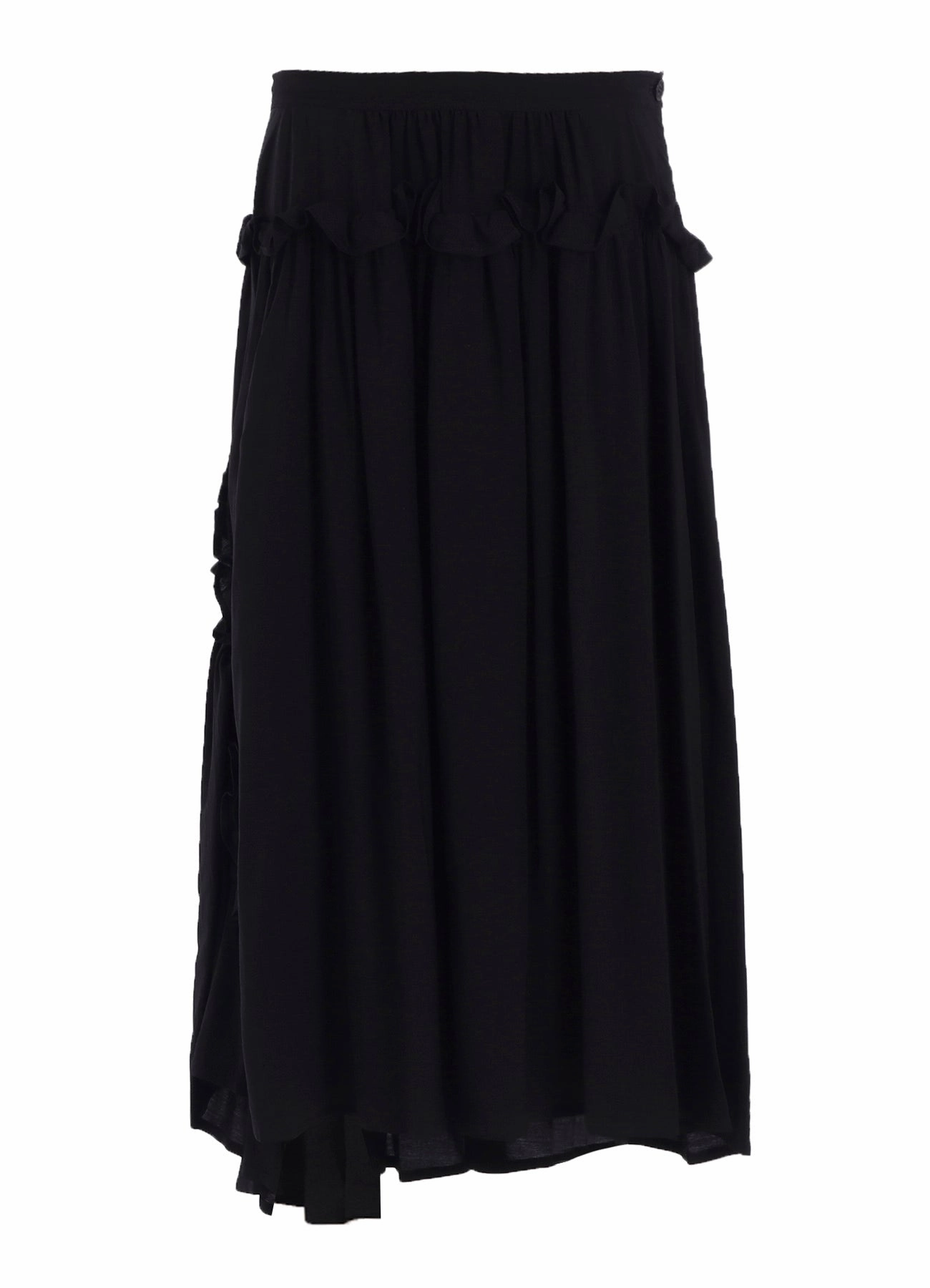 AntiSlipGrip HARD-TWIST SERGE FRILL GATHER SKIRT