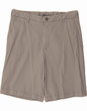 Sleek Look Versatile Layering IZOD Mens Salt Water Chino Shorts W34 Large  Grey Cotton