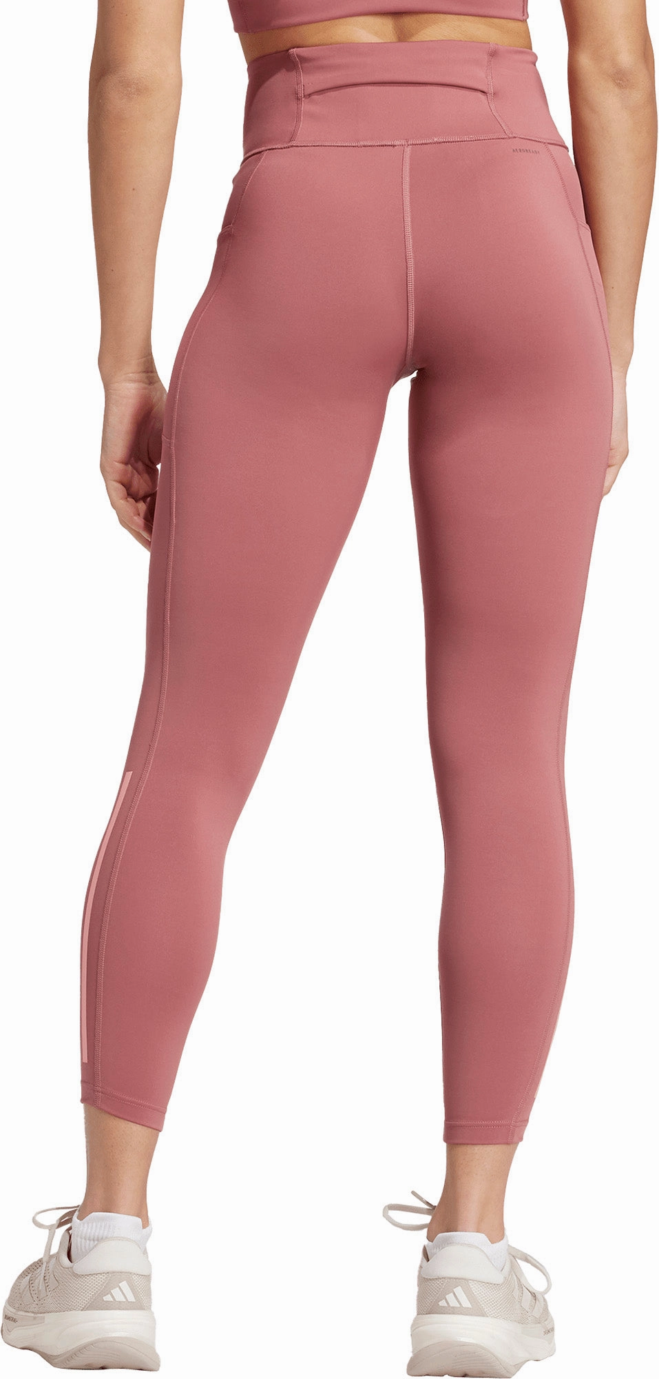 Ultra Comfort adidas DailyRun 3 Stripes Womens 7/8 Running Tights - Pink
