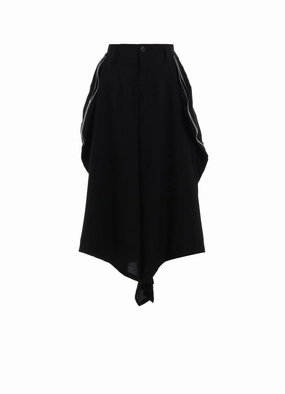 HARD TWIST GABARDINE ZIP PANELED PANTS Loose Fit