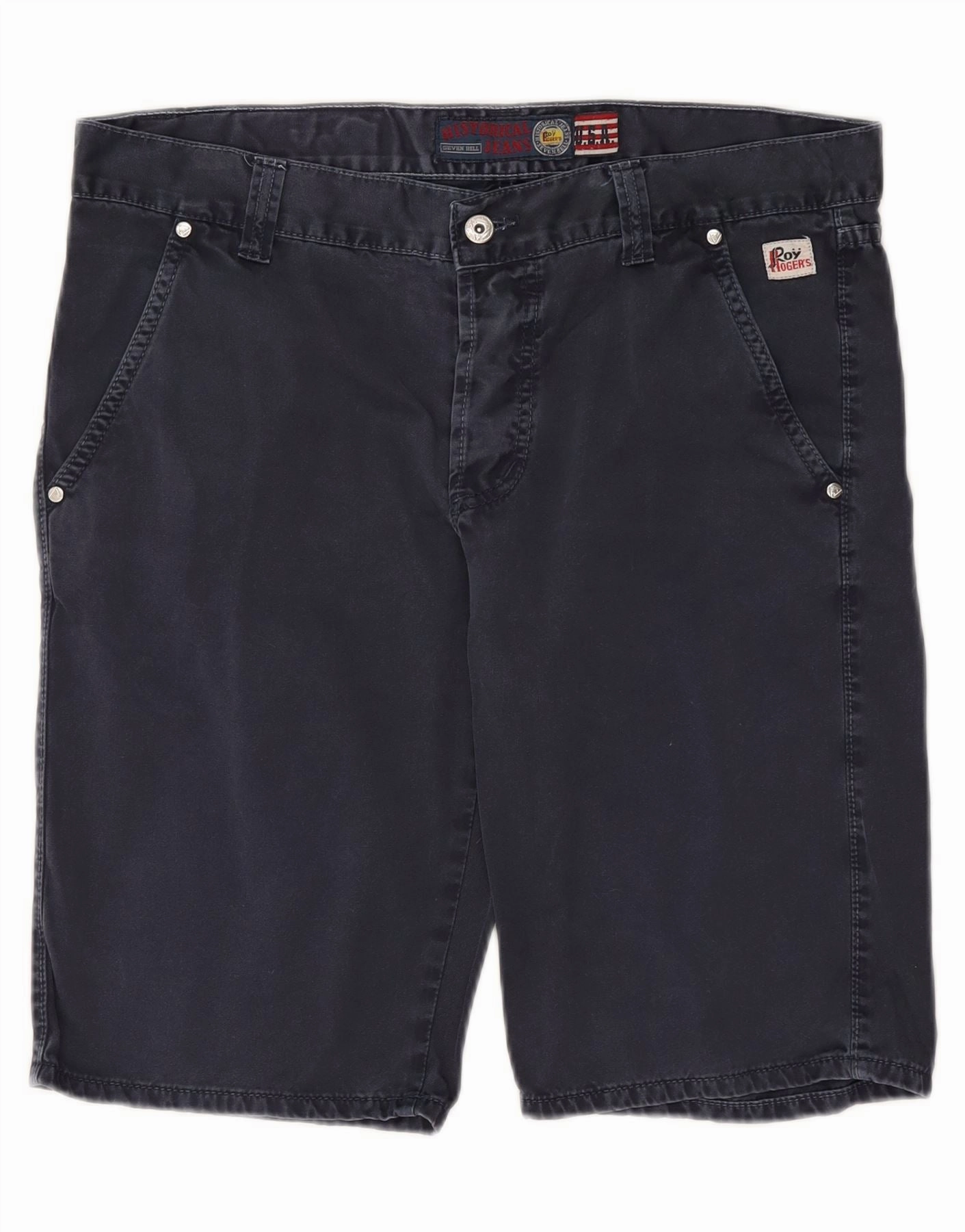 Warehouse Work ROY ROGERS Mens Casual Shorts W34 Large Navy Blue Cotton
