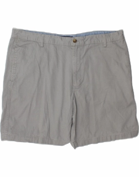 Tagless Labeling Sweat Wicking Lining CHAPS Mens Chino Shorts W42 2XL Grey Cotton