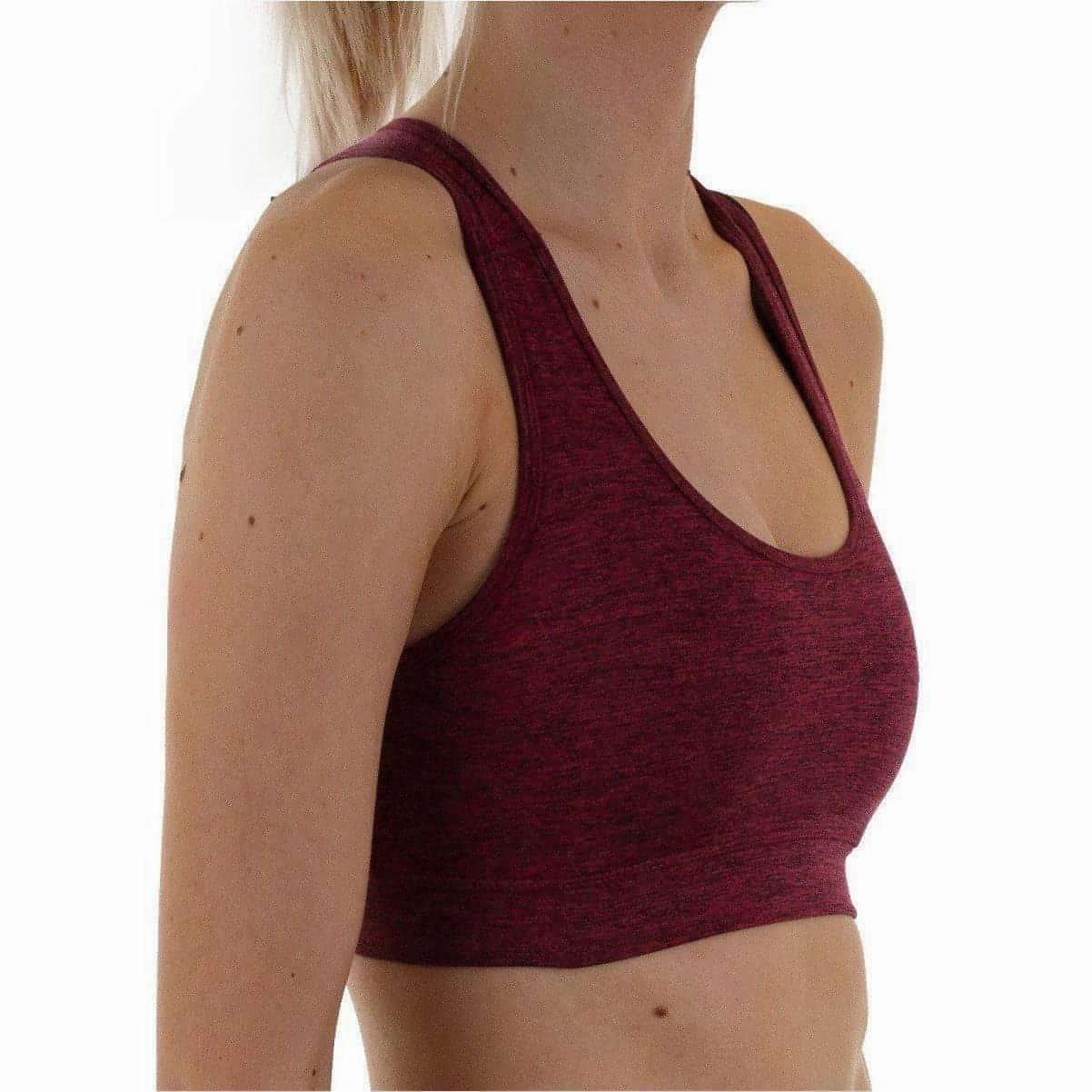 More Mile Train To Run Womens Running Crop Top - Purple Pink