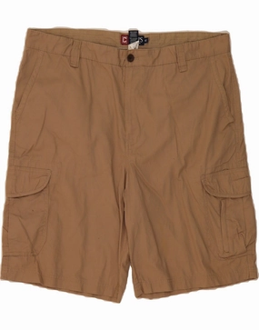 watch CHAPS Mens Cargo Shorts W40 XL Beige Cotton