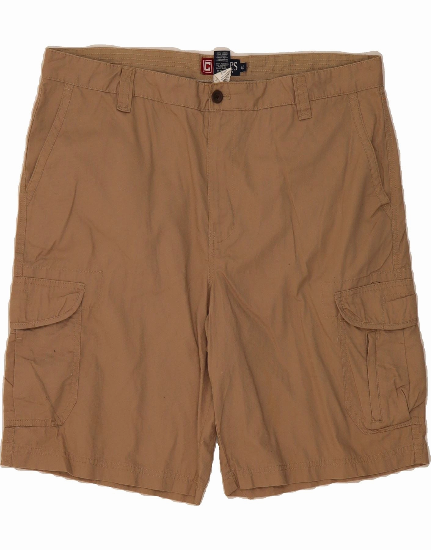 watch CHAPS Mens Cargo Shorts W40 XL Beige Cotton