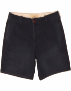 Pocket Reinforcement Anti Slip Waistband HOLLISTER Mens Chino Shorts W31 Medium Navy Blue Cotton