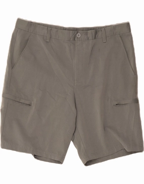sports industry IZOD Mens Cargo Shorts W40 XL Grey Polyester