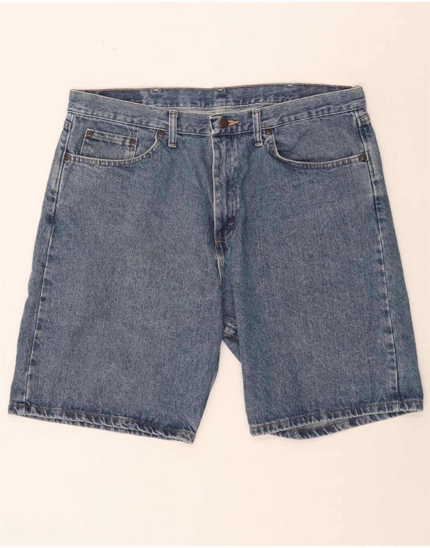 Versatile Piece WRANGLER Mens Relaxed Fit Denim Shorts W38 XL Blue Cotton