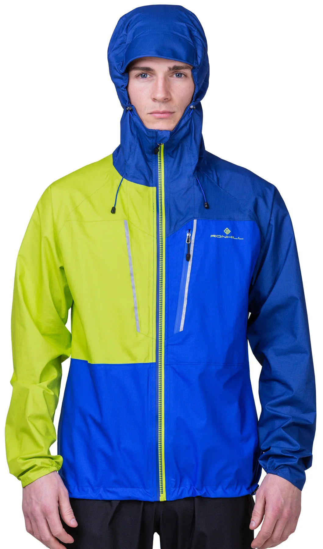 Relax Ronhill Tech Fortify Waterproof Mens Running Jacket - Blue