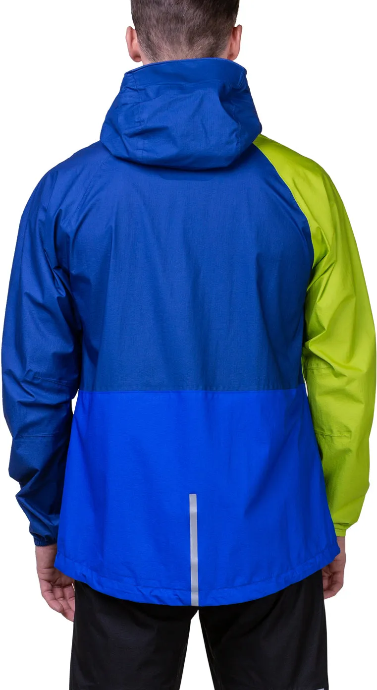 Ronhill Tech Fortify Waterproof Mens Running Jacket - Blue Adventure Layer Smooth Zipper Action