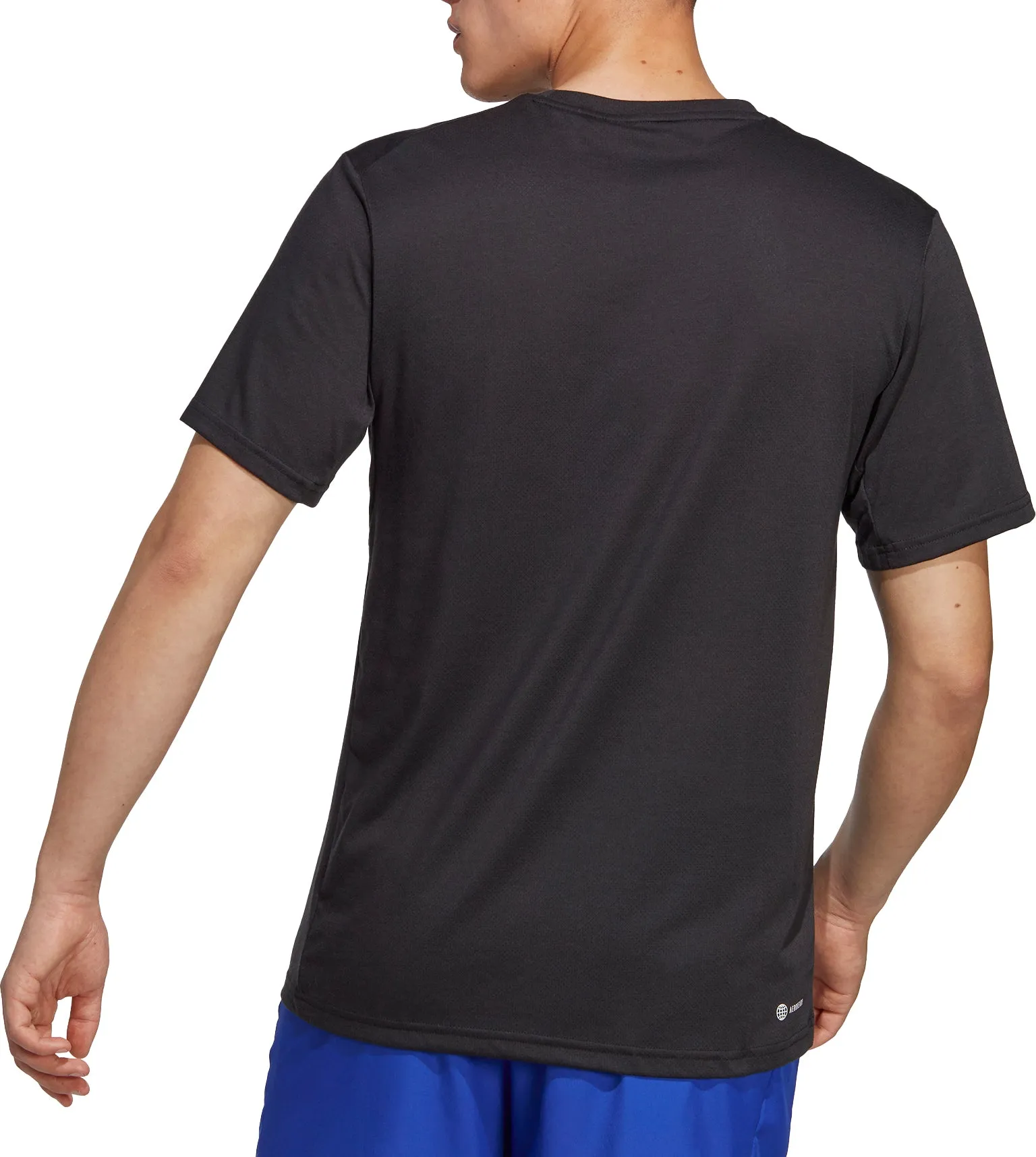 BreathableMaterial adidas Train Essentials Comfort Short Sleeve Mens Training Top - Black