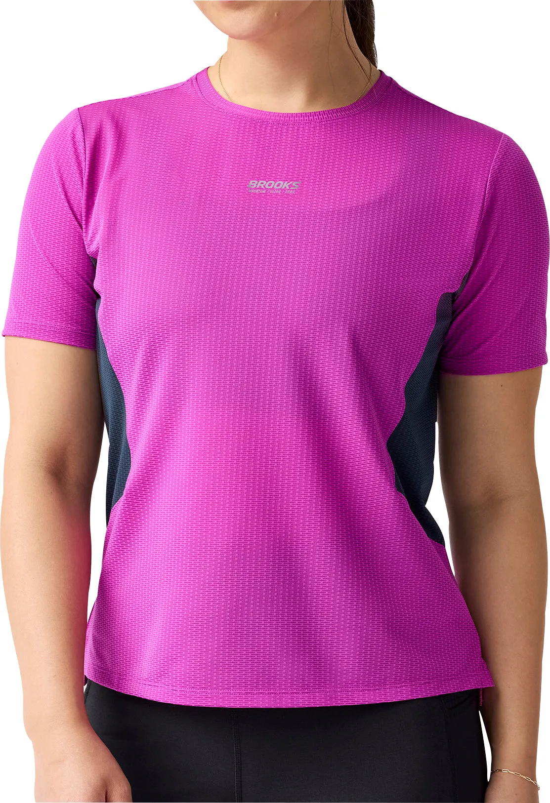 Brooks High Point 2.0 Short Sleeve Womens Running Top - Purple Classic Wear