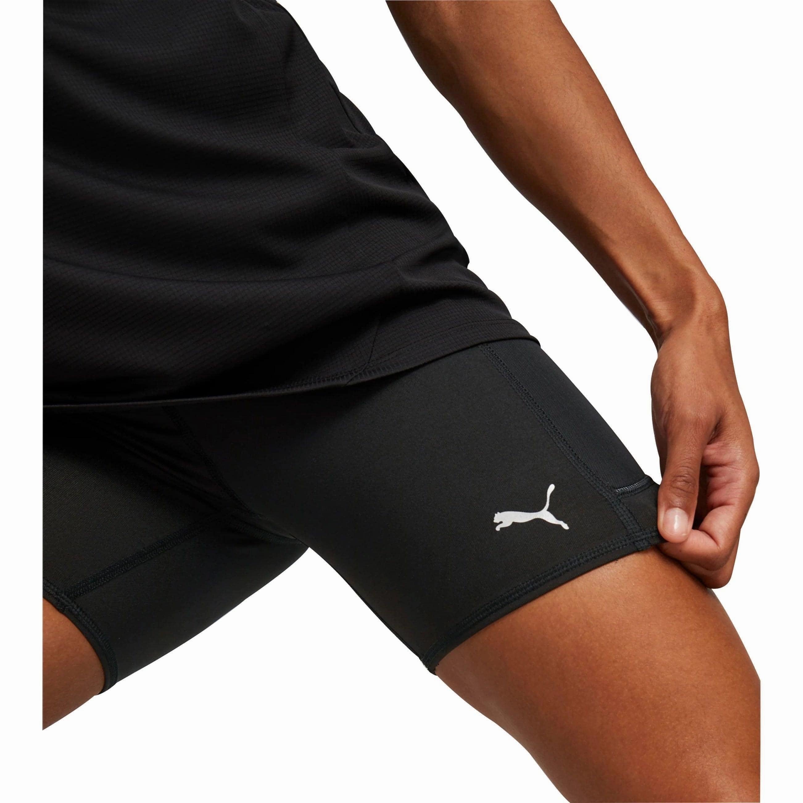 Puma Run Favourite Womens Short Running Tights - Black Travel Outfit Tall Fit