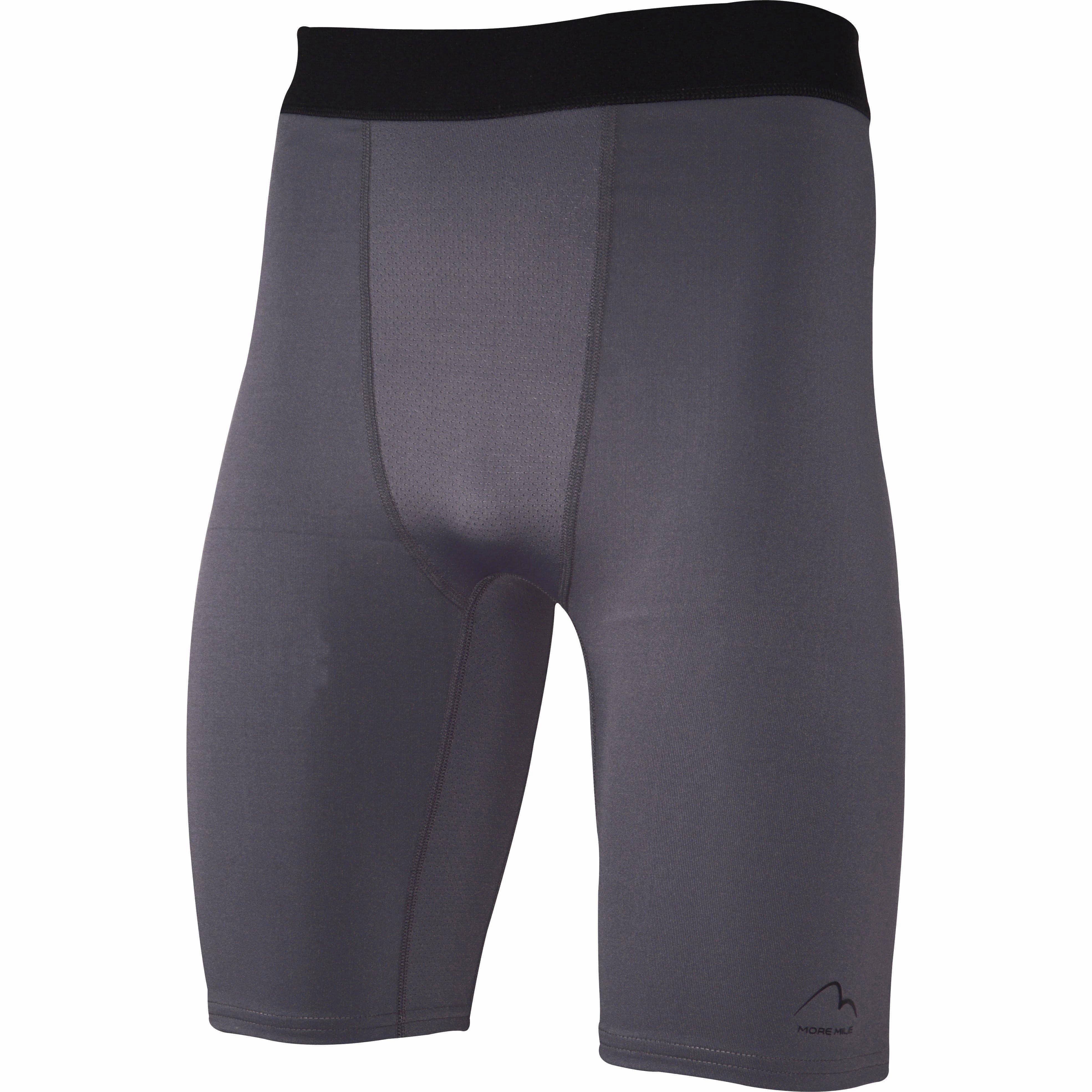 More Mile Warrior Baselayer Mens Short Running Tights - Grey Style Basic Poolside Wear