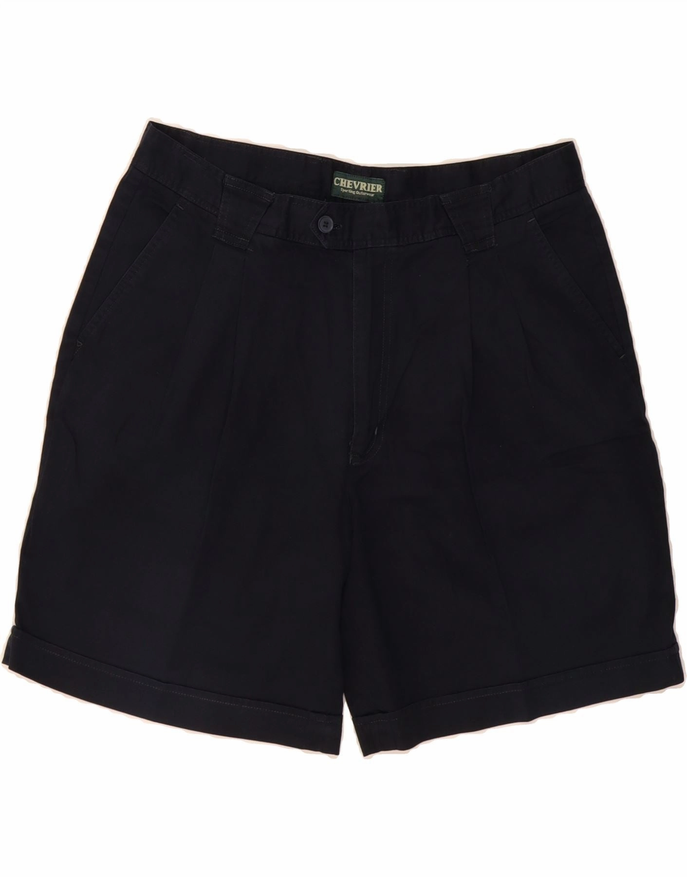 CHEVALIER Mens Pegged Chino Shorts IT 54 2XL W34  Navy Blue Cotton Odor Lock Technology Simple Vibe