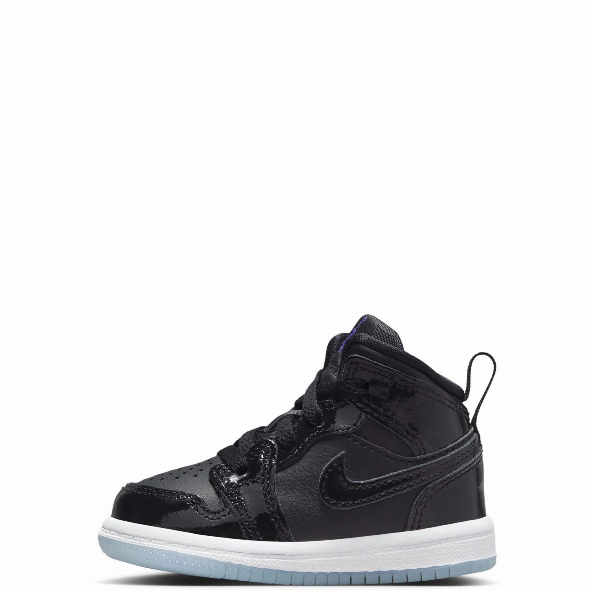 Anatomical Heel Cup All-day arch Nike Kid's Air Jordan 1 Mid SE TD Shoes - Black / Concord Blue / White