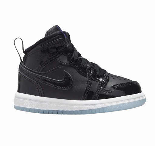 Fit Flex Multi Density Nike Kid's Air Jordan 1 Mid SE TD Shoes - Black / Concord Blue / White