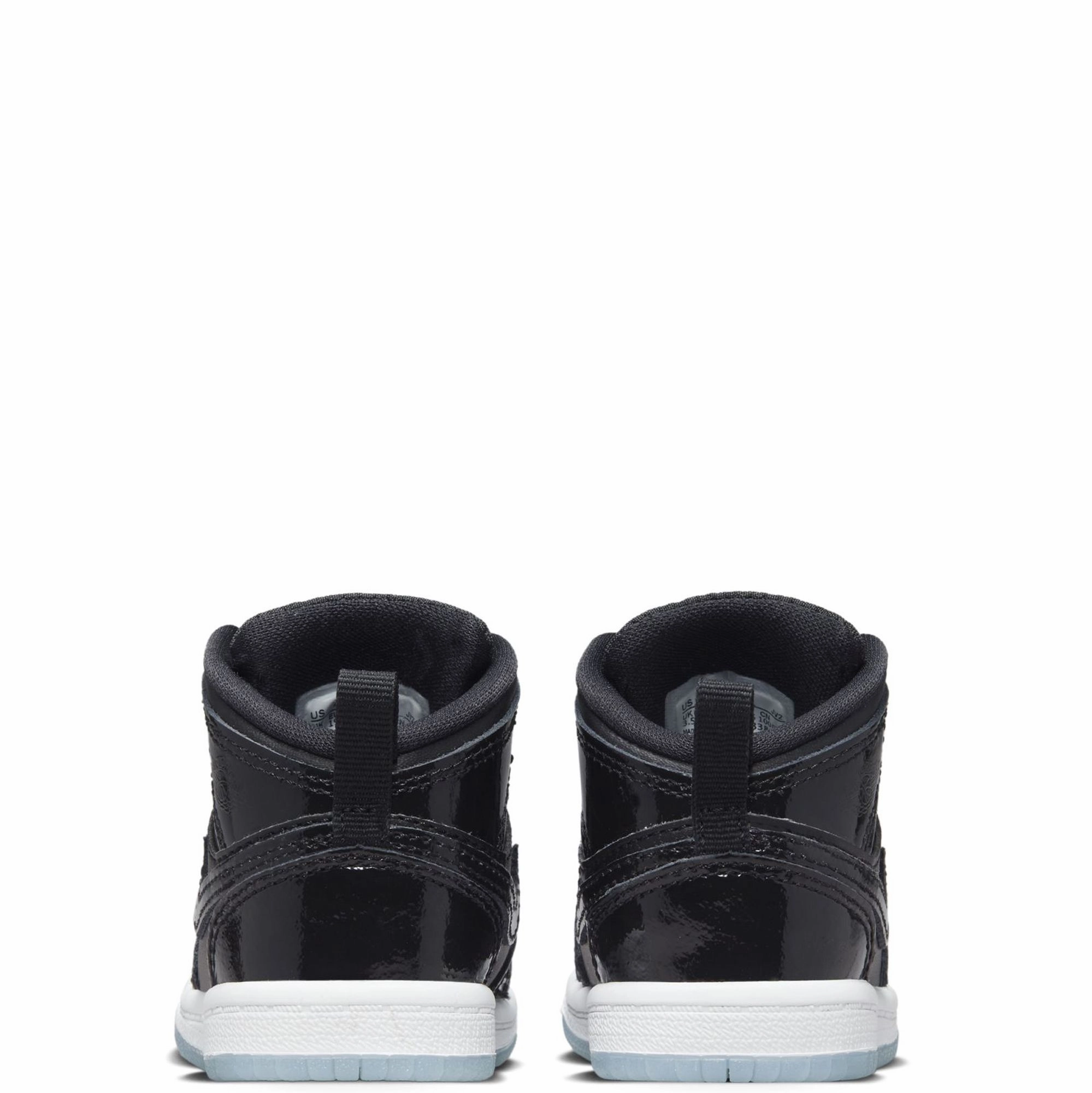 Nike Kid's Air Jordan 1 Mid SE TD Shoes - Black / Concord Blue / White RubberSole Exclusive chic