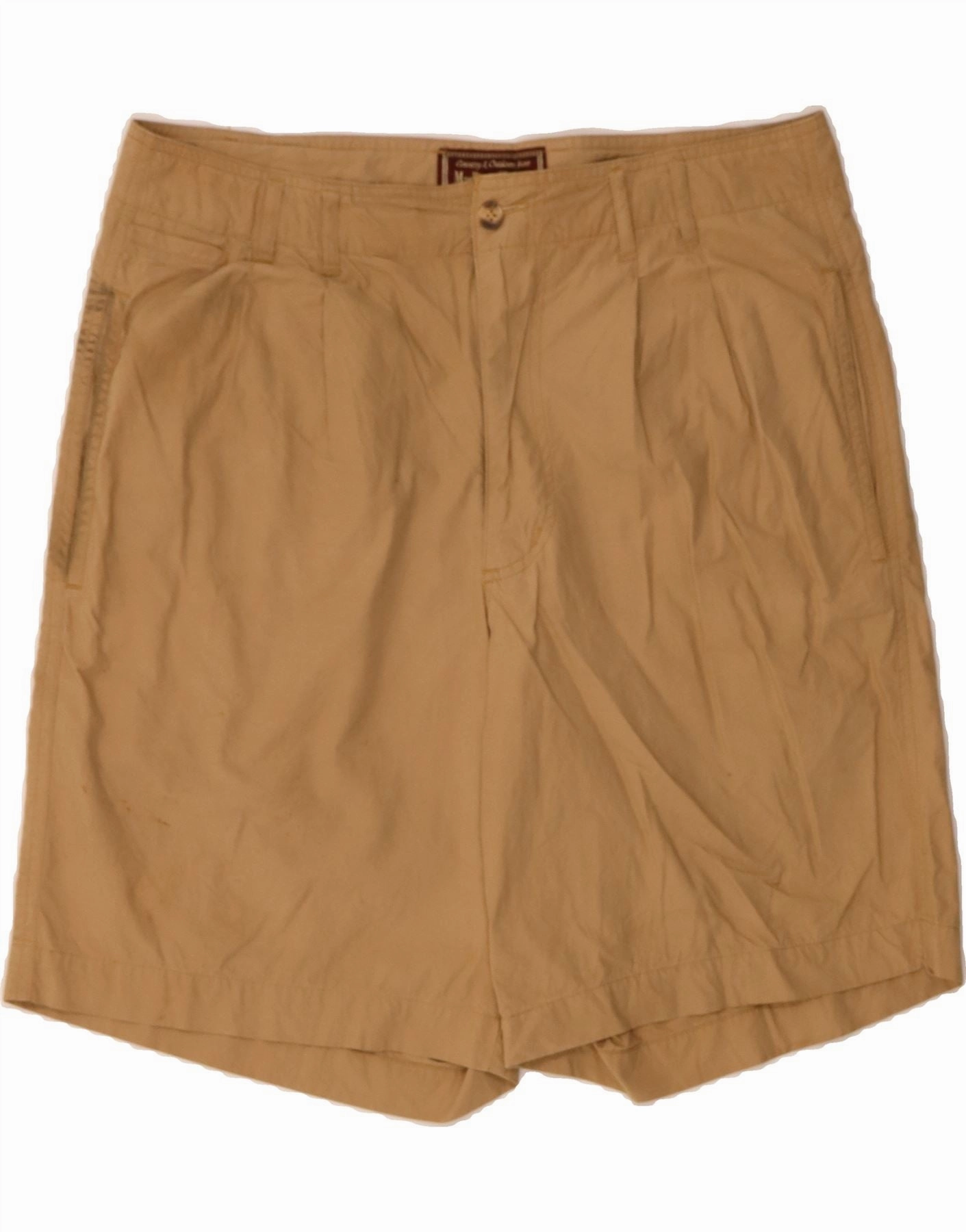 Sleek Stretch MARLBORO CLASSICS Mens Pegged Chino Shorts IT 52 XL W38  Beige Cotton