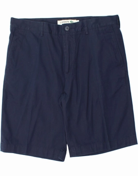 LACOSTE Mens Chino Shorts Size 44 XL W34  Navy Blue Cotton Active Ready Weekend Ready