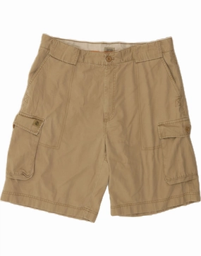 IZOD Mens Cargo Shorts W40 XL  Beige Cotton Quick Fit Style On The Go