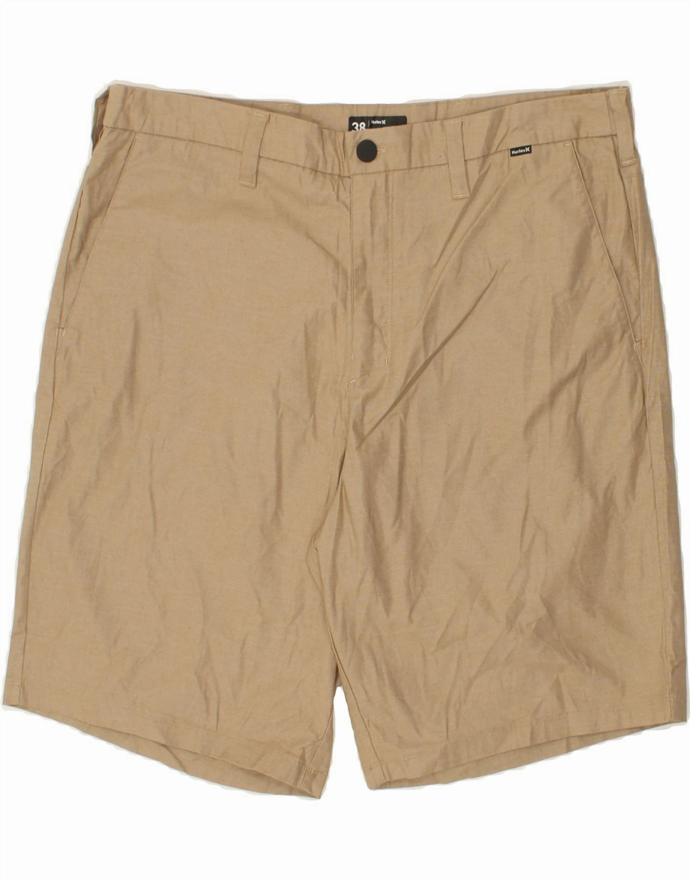 regular size Glide On Waist System HURLEY Mens Chino Shorts W38 XL Beige