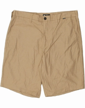 regular size Glide On Waist System HURLEY Mens Chino Shorts W38 XL Beige