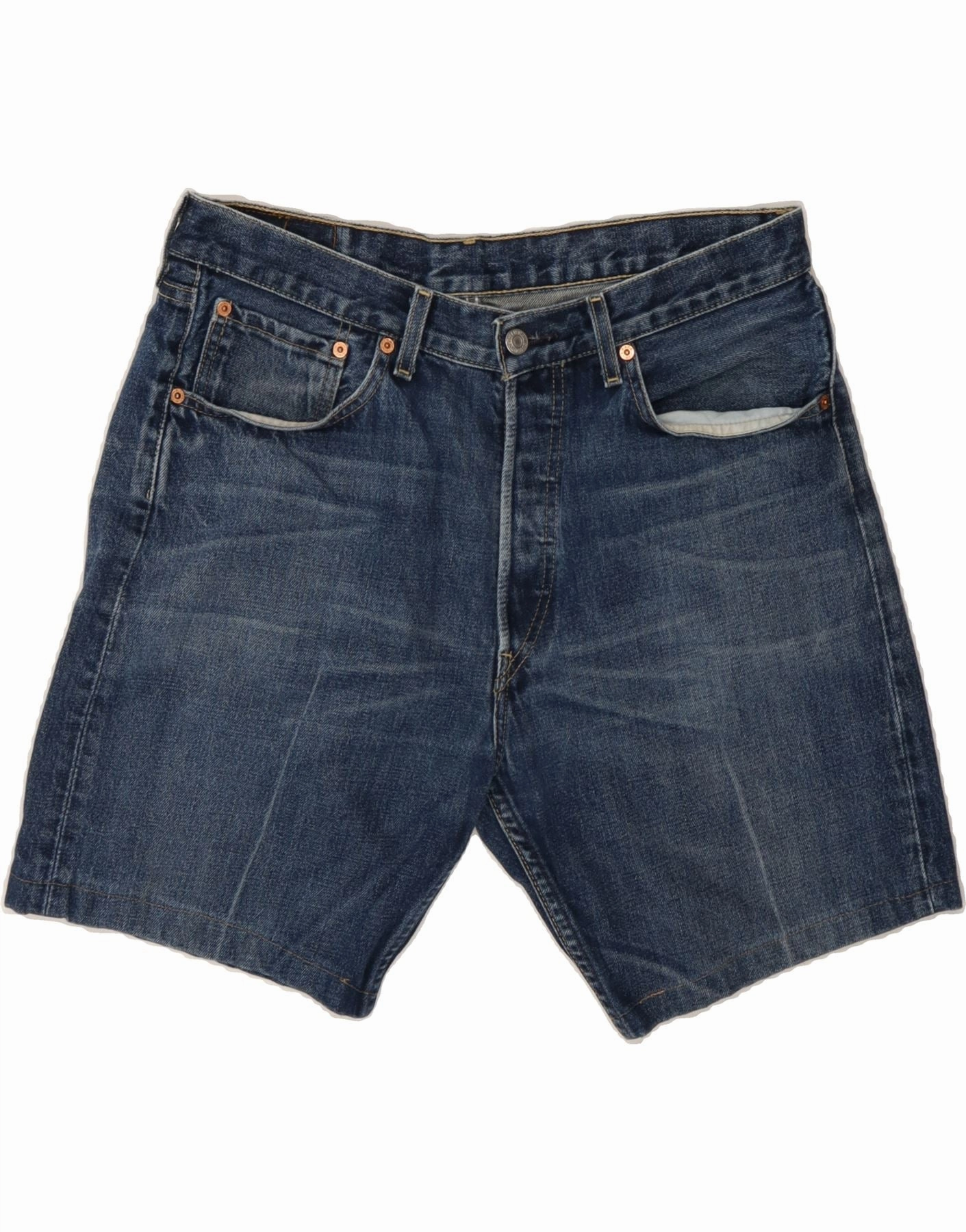 Casual Ease concert outfit LEVI'S Mens 508 Denim Shorts W33 Medium Navy Blue Cotton