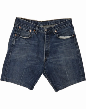 Casual Ease concert outfit LEVI'S Mens 508 Denim Shorts W33 Medium Navy Blue Cotton