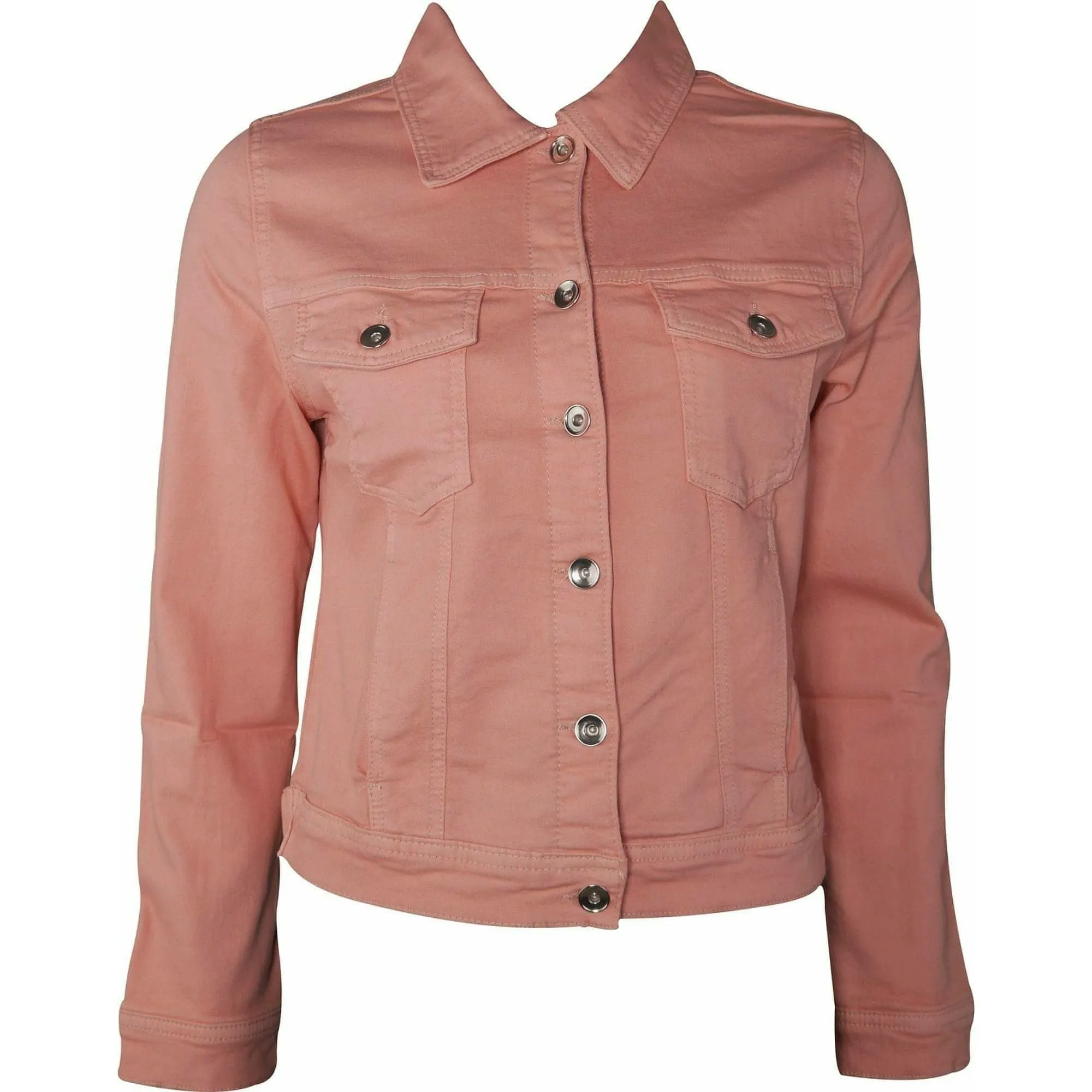 Merchandise Concealer Amara Reya AR Feather Womens Denim Jacket - Pink