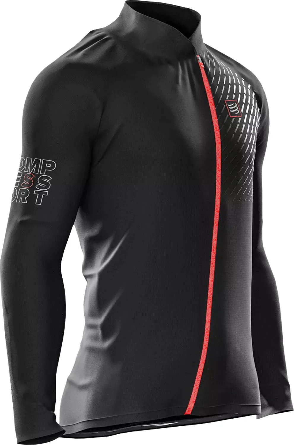 Compressport Hurricane V2 Mens Running Jacket - Black suitable for promotional activities rehearsal