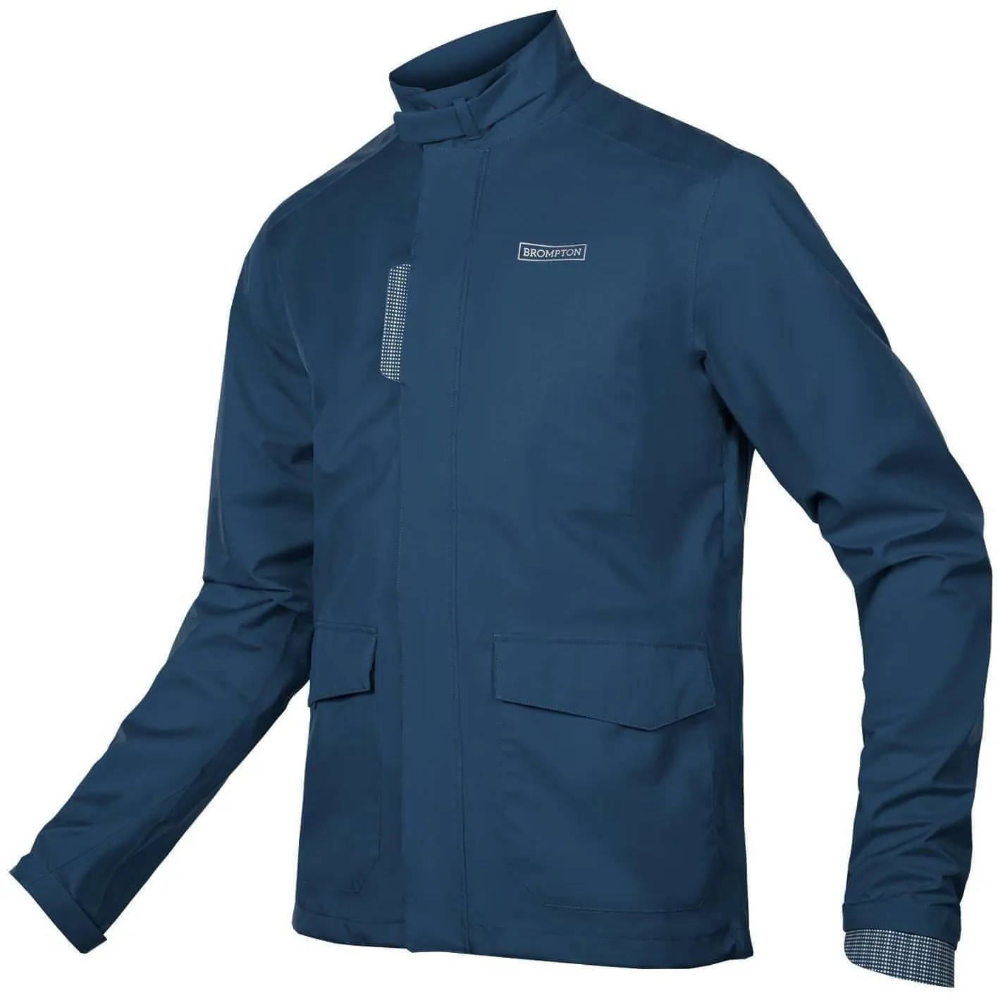 Reinforced Shoulder Panels Surprise Brompton London Waterproof Mens Cycling Jacket - Navy
