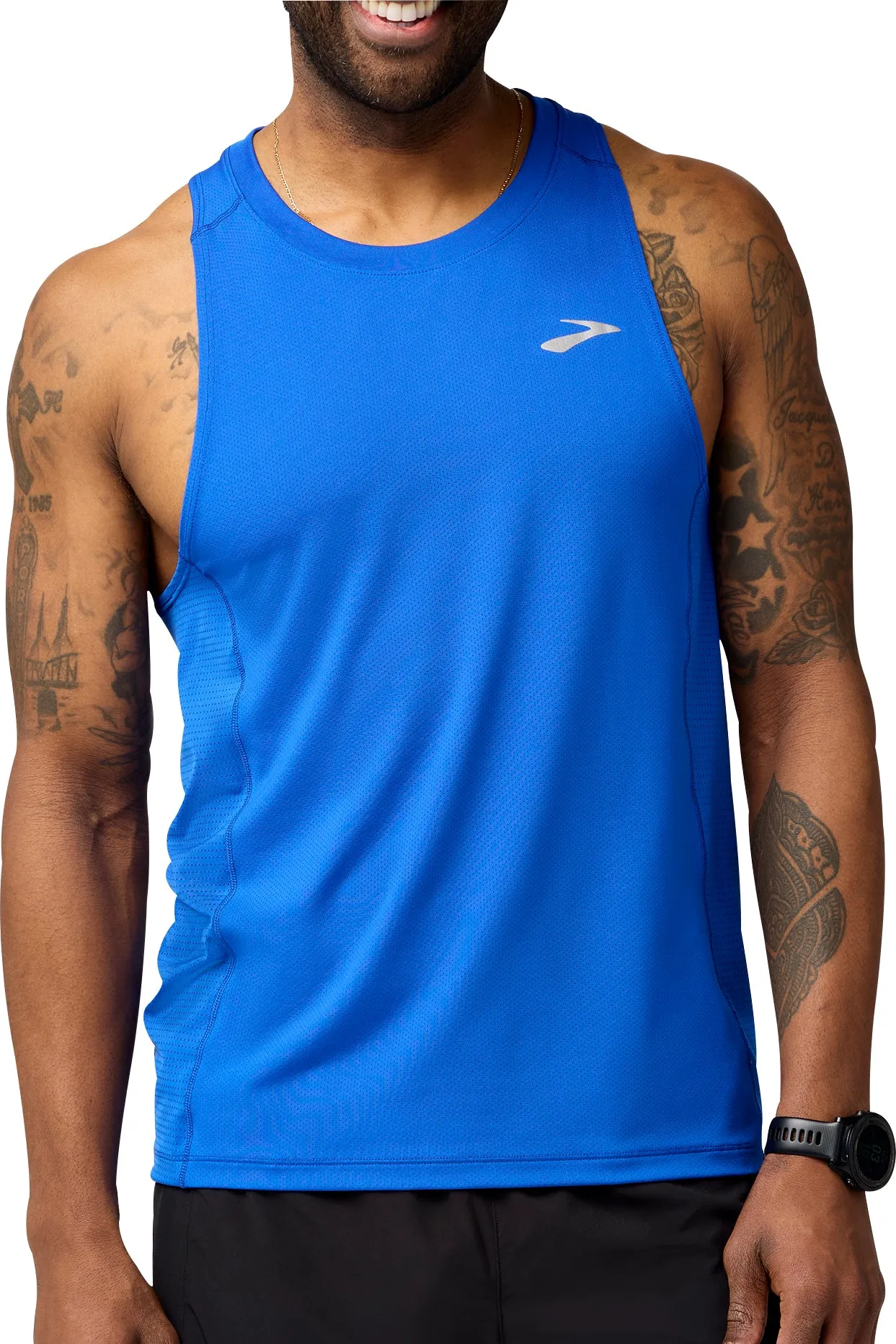 Active Trend Look Unisex Fit Brooks Atmosphere 3.0 Mens Running Vest - Blue