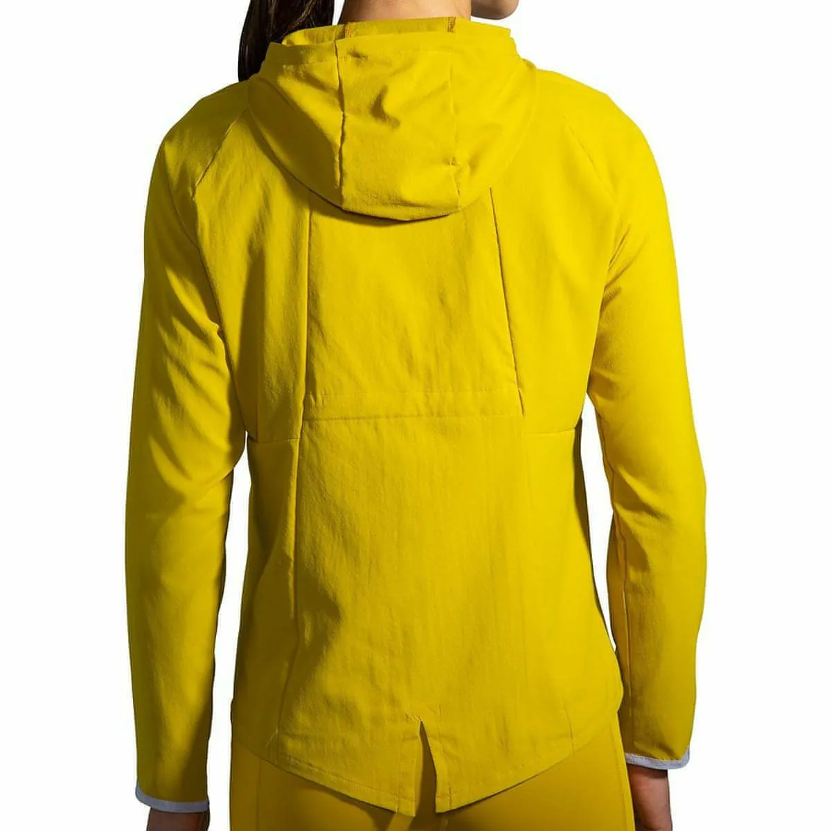 Brooks Canopy Womens Running Jacket - Yellow Softshell Material