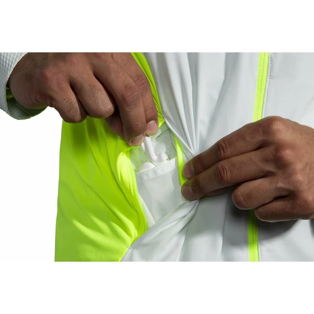 Minimal Lines Brooks Carbonite Mens Running Gilet - Grey