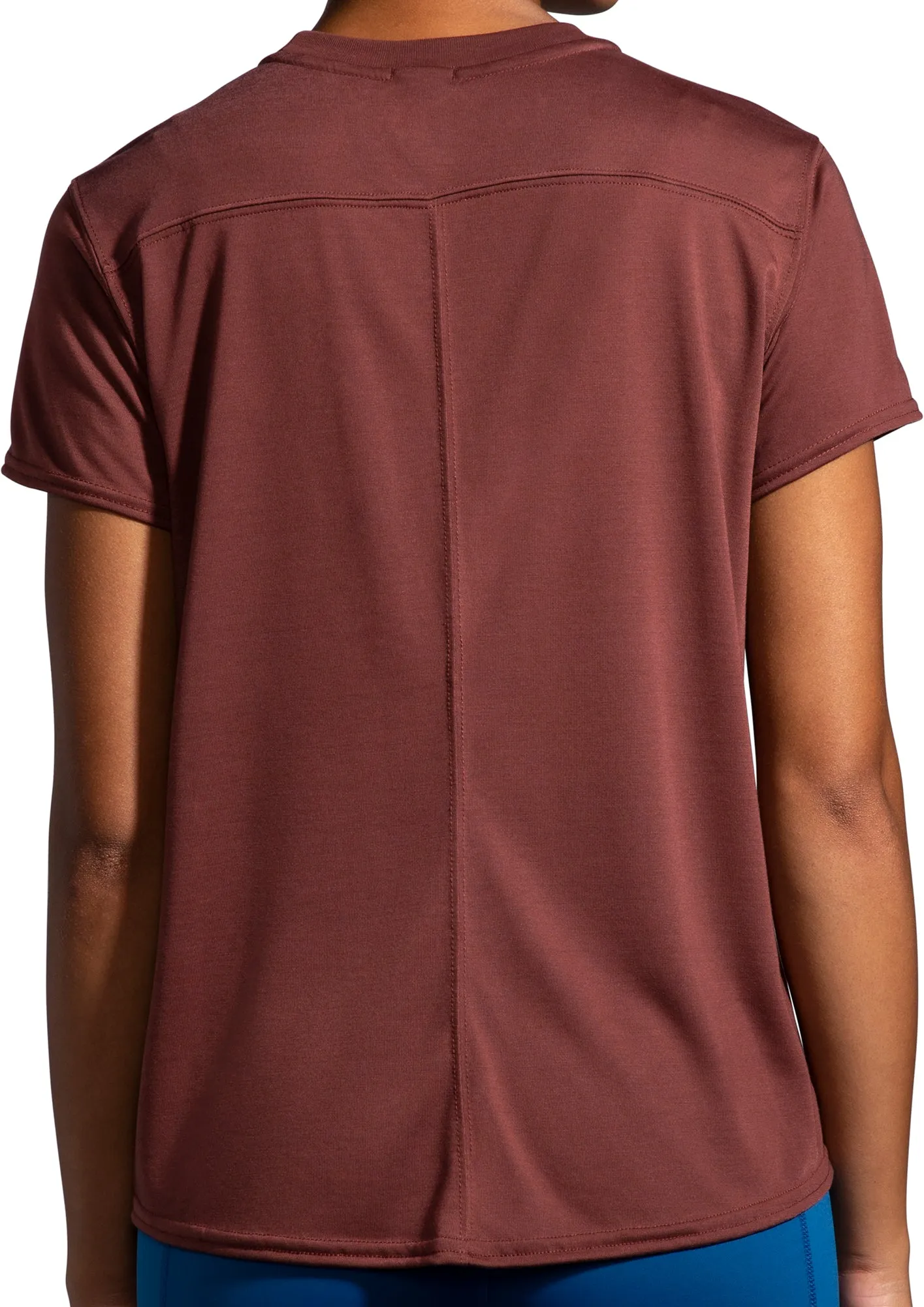 sports performance Brooks Distance Graphic Short Sleeve Womens Running Top - Red