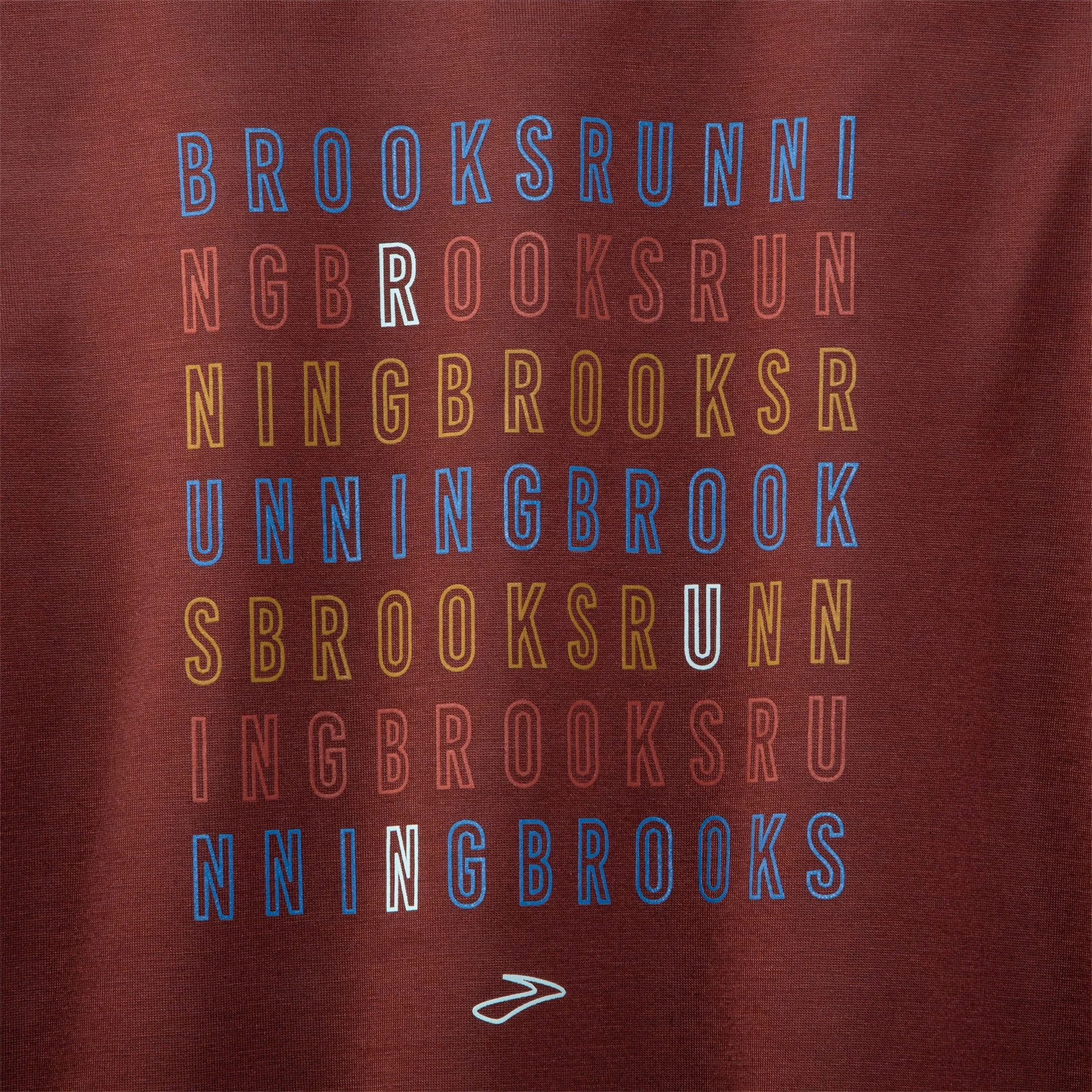 Brooks Distance Graphic Short Sleeve Womens Running Top - Red Trendy Basics Perfect Fit