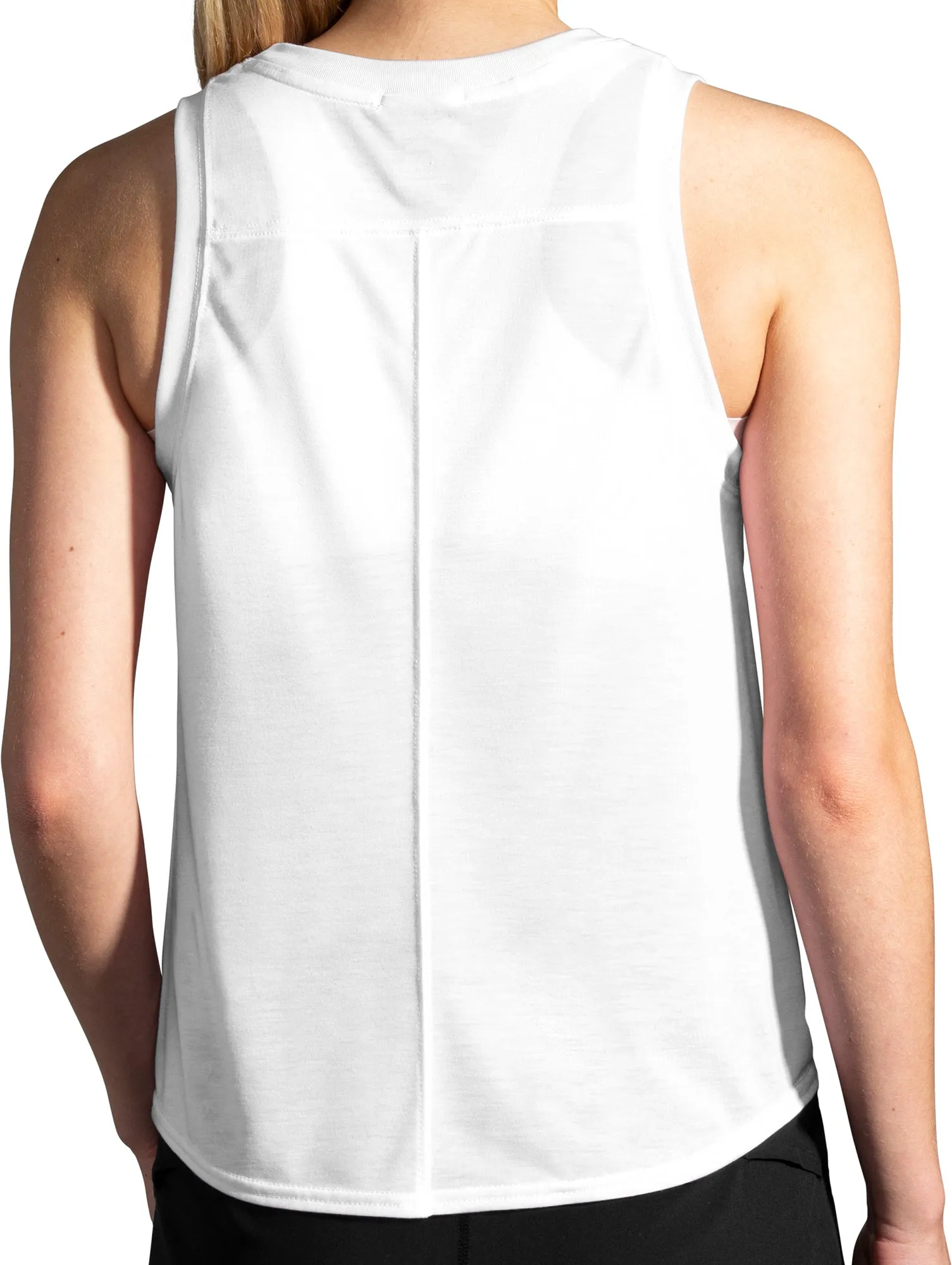Brooks Distance Graphic Womens Running Vest Tank Top - White Customizable Everyday Fashion Look