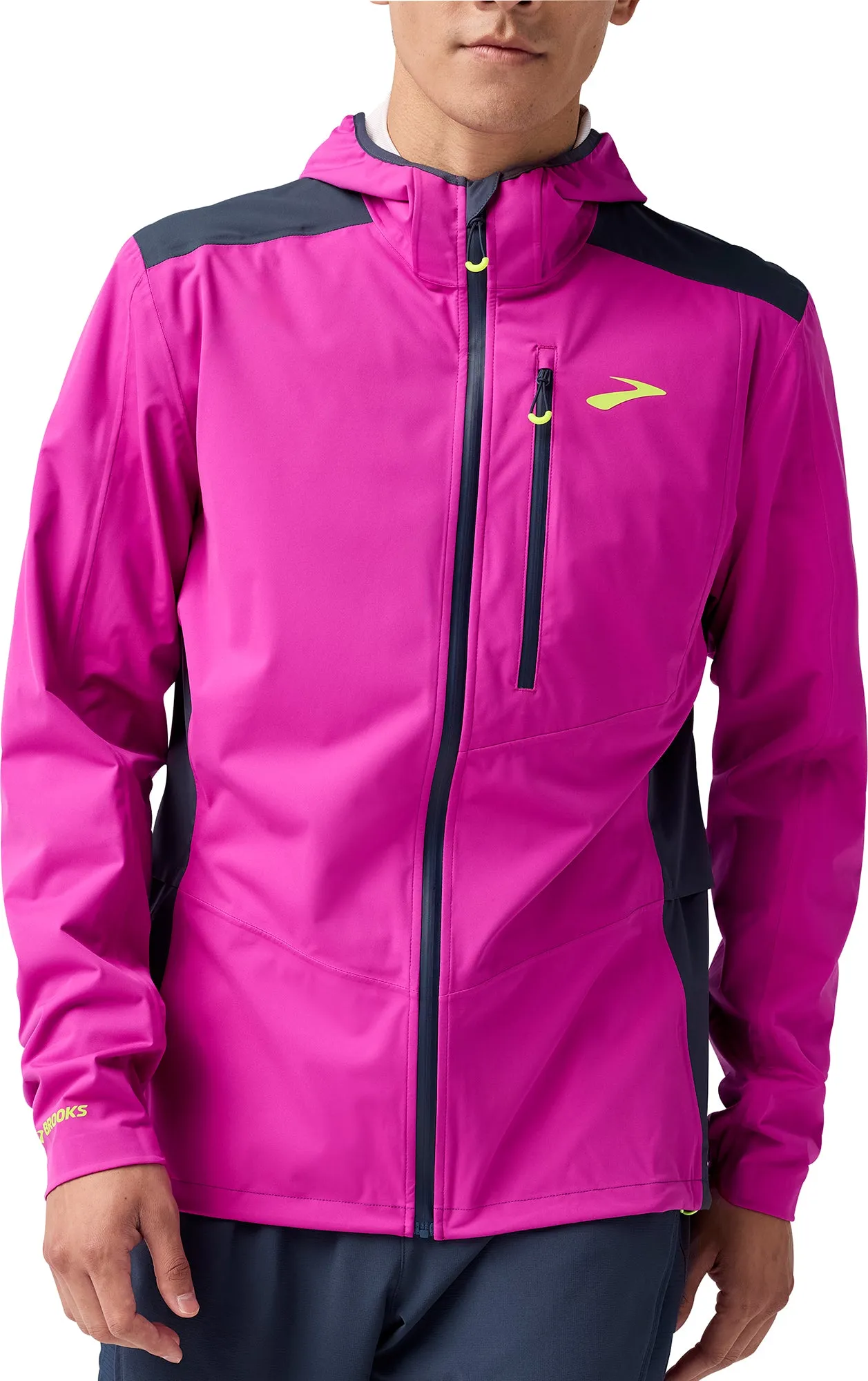 Weekend Escape All Season Brooks High Point 2.0 Waterproof Mens Running Jacket  - Purple