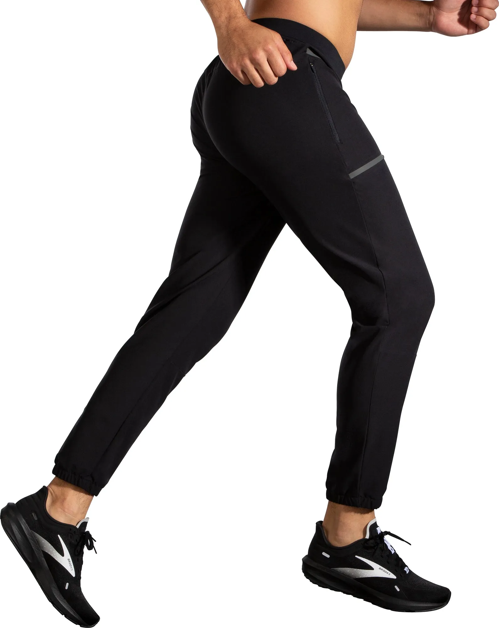 Brooks Run Within Mens Training Joggers - Black Breathable mesh design Comfort Wearable