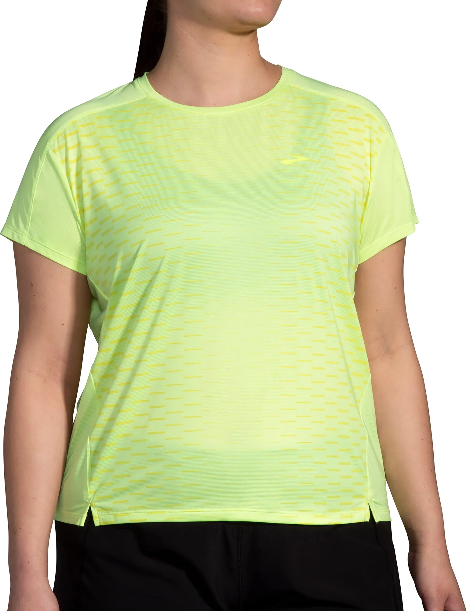 MinimalistStitching Urban Casual Brooks Sprint Free 2.0 Short Sleeve Womens Running Top - Yellow