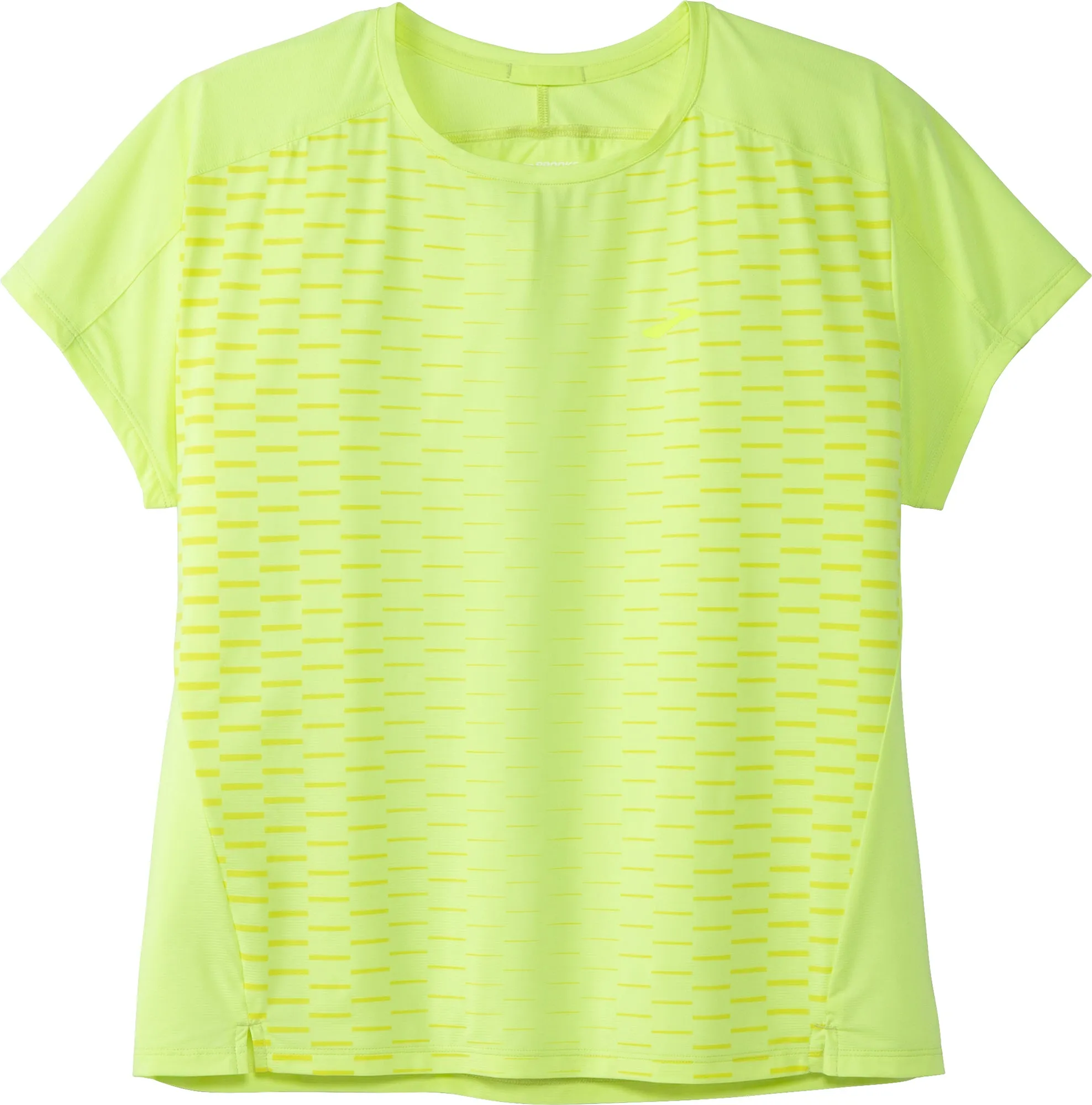 Brooks Sprint Free 2.0 Short Sleeve Womens Running Top - Yellow Functional Style Comfort Style