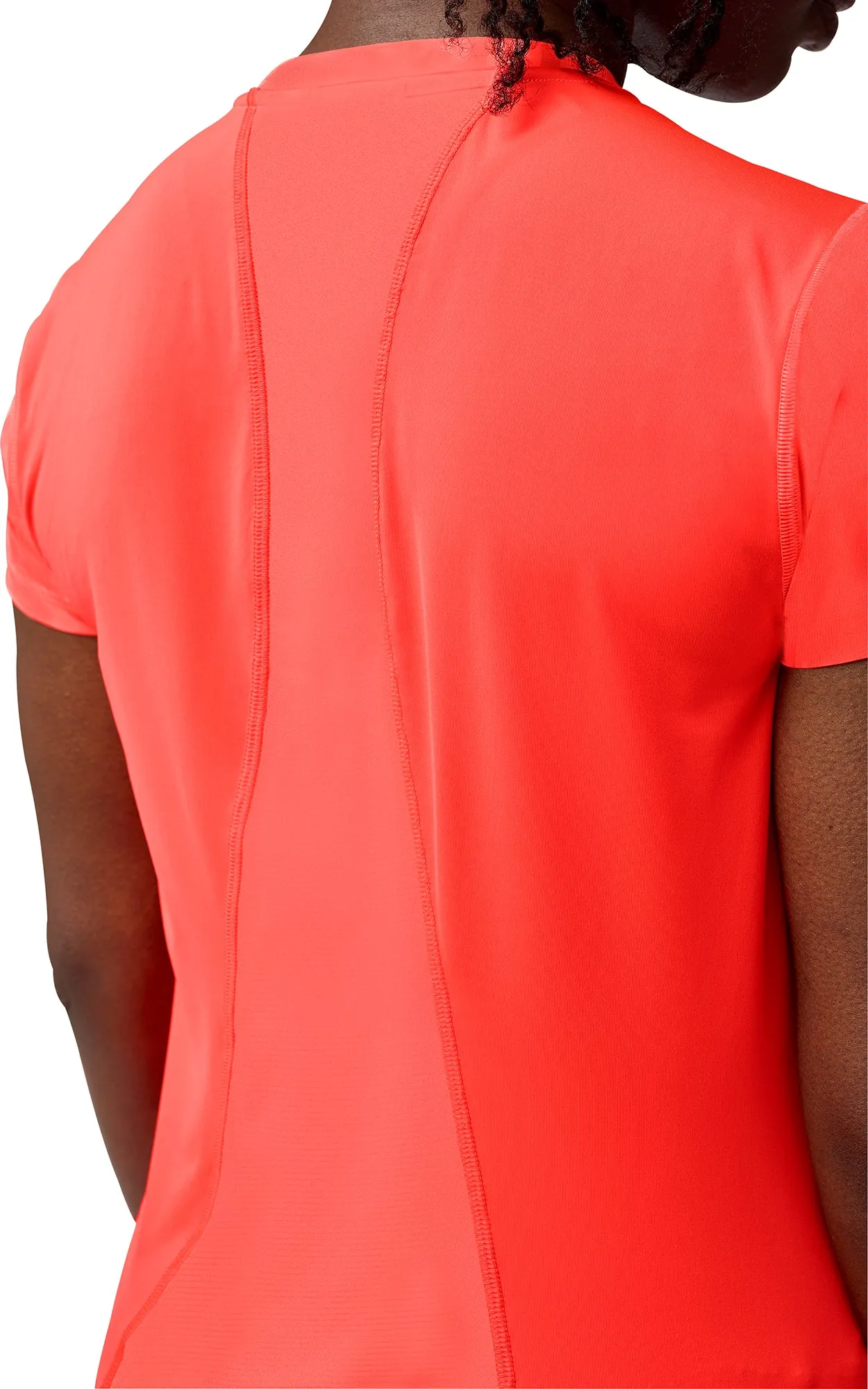 Odor Control Finish Non Restrictive Cut Brooks Sprint Free 3.0 Short Sleeve Womens Running Top - Red