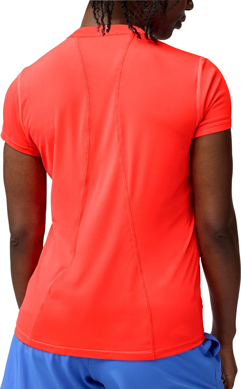 Crew Neck Design Ultra Soft Texture Brooks Sprint Free 3.0 Short Sleeve Womens Running Top - Red