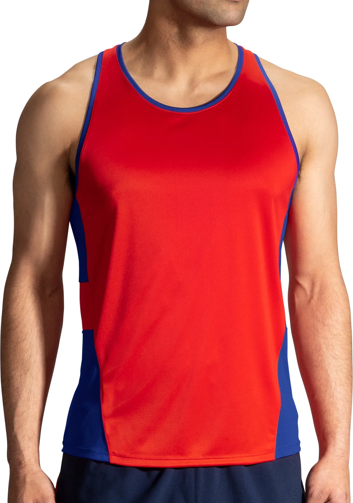 Brooks Stealth Mens Running Vest - Red Zero Waste Production Sustainable Fibers