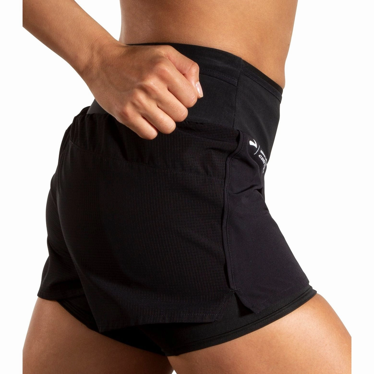 beach shorts Brooks 3 Inch High Point 2.0 2 In 1 Womens Running Shorts - Black