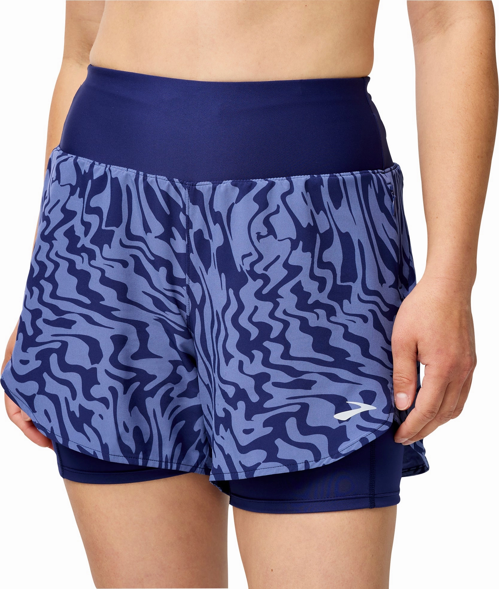 Brooks 5 Inch Chaser 2 In 1 Womens Running Shorts - Blue Tennis wear