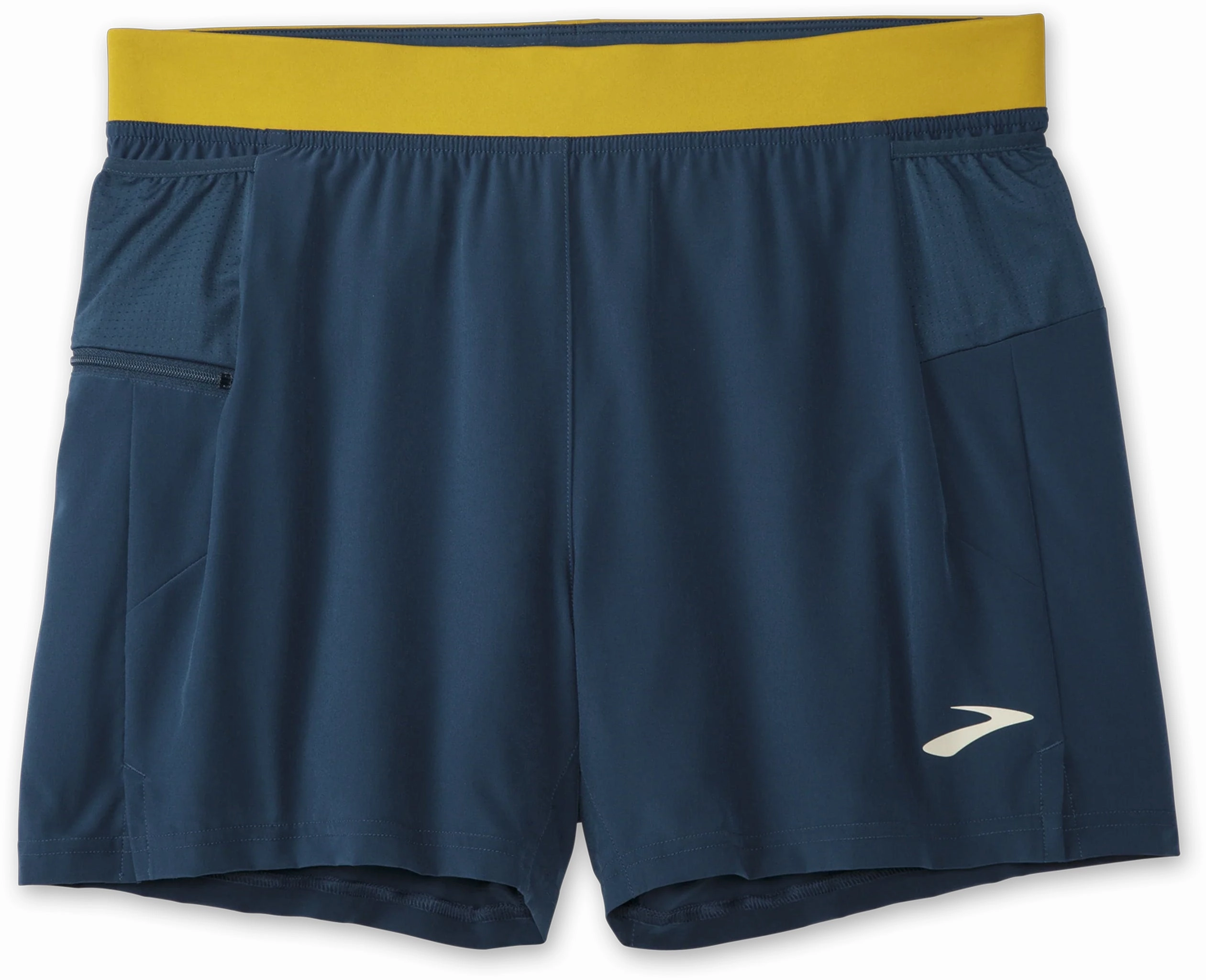 Chill Mood Brooks 5 Inch Sherpa 2 In 1 Mens Running Shorts - Blue