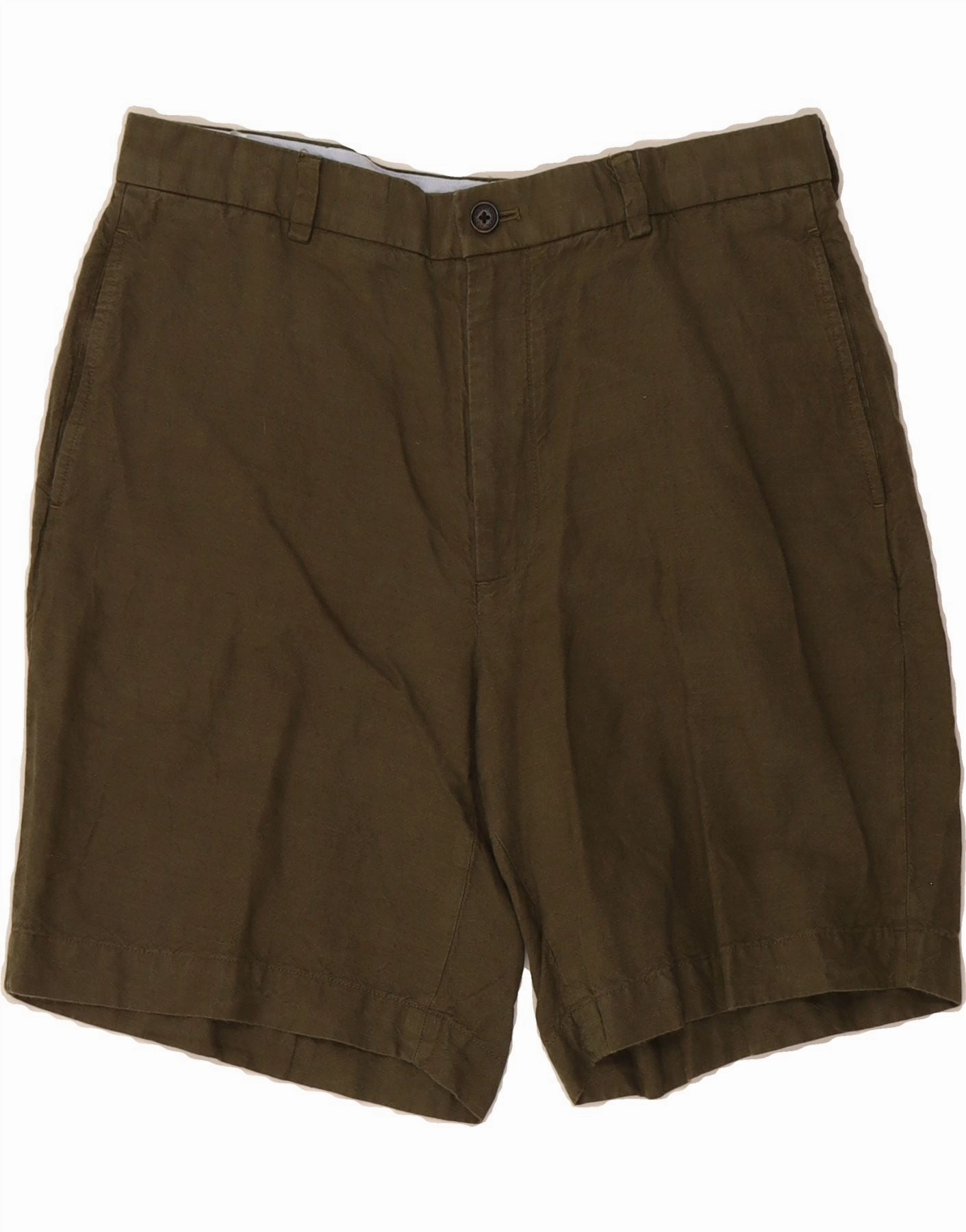 Versatile Comfort Formal Wear BROOKS BROTHERS Mens Chino Shorts W35 Large  Khaki Linen