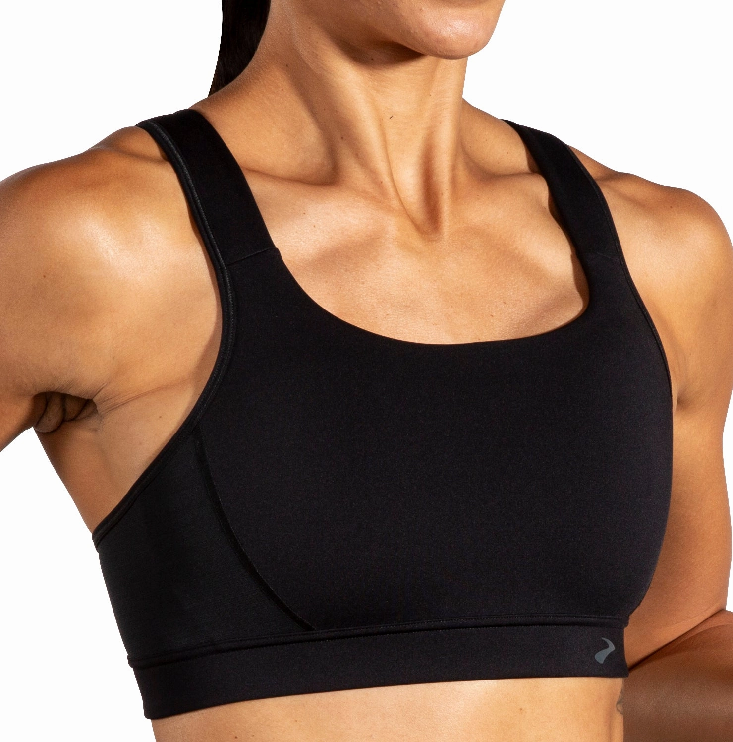 Brooks Convertible 2.0 Womens Sports Bra - Black Neutral athletic apparel Posture Enhancing Structure